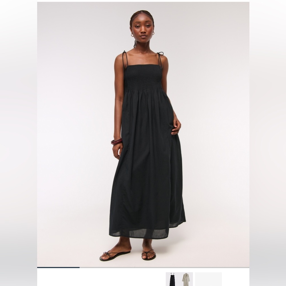 NWT Abercrombie & Fitch Pintuck Flowy Maxi Dress